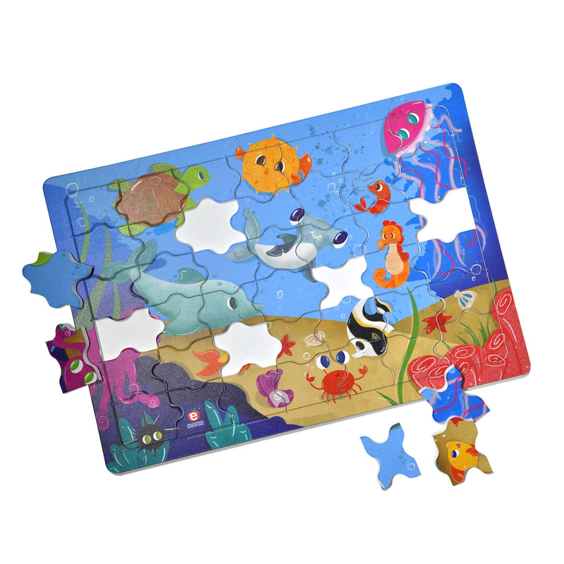 Rompecabezas con marco 42 Piezas Animales del Mar - Educatodo material didáctico y juegos educativos - Educatodo