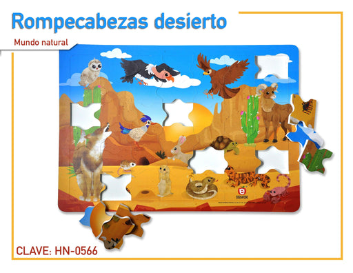 Rompecabezas con marco 42 Piezas  El desierto - Educatodo material didáctico y juegos educativos - Educatodo