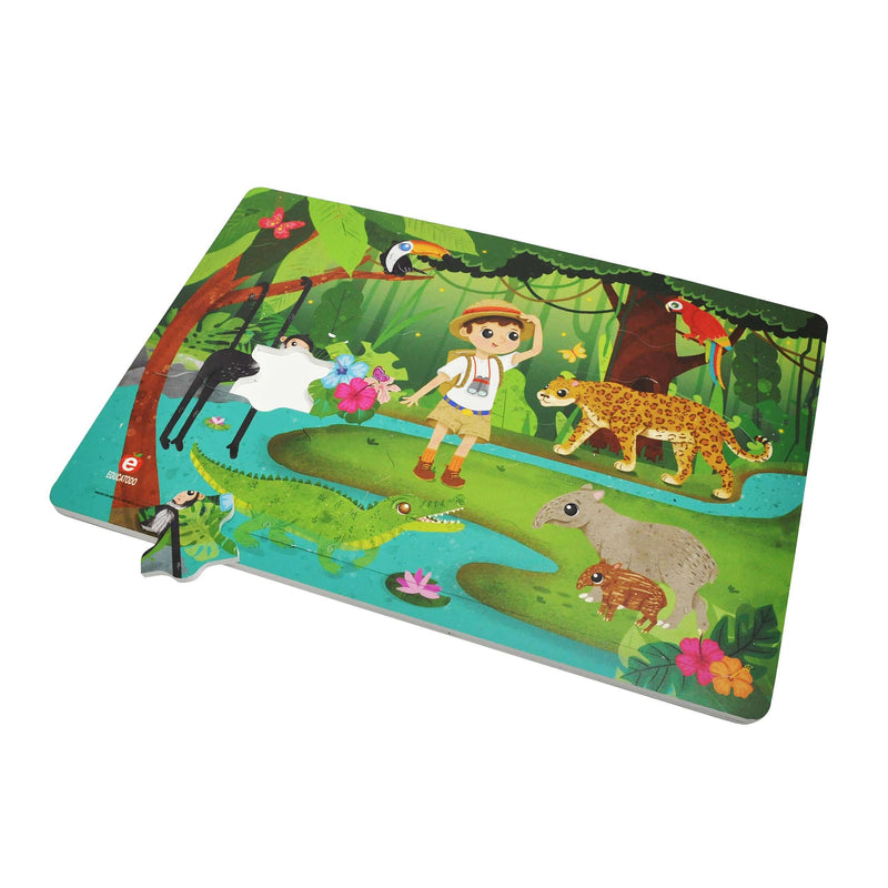Rompecabezas con marco 42 Piezas  Explorador de La Selva - Educatodo material didáctico y juegos educativos - Educatodo