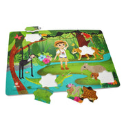 Rompecabezas con marco 42 Piezas  Explorador de La Selva - Educatodo material didáctico y juegos educativos - Educatodo