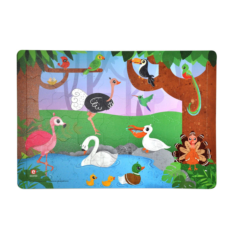 Rompecabezas con marco 42 Piezas  Las Aves - Educatodo material didáctico y juegos educativos - Educatodo