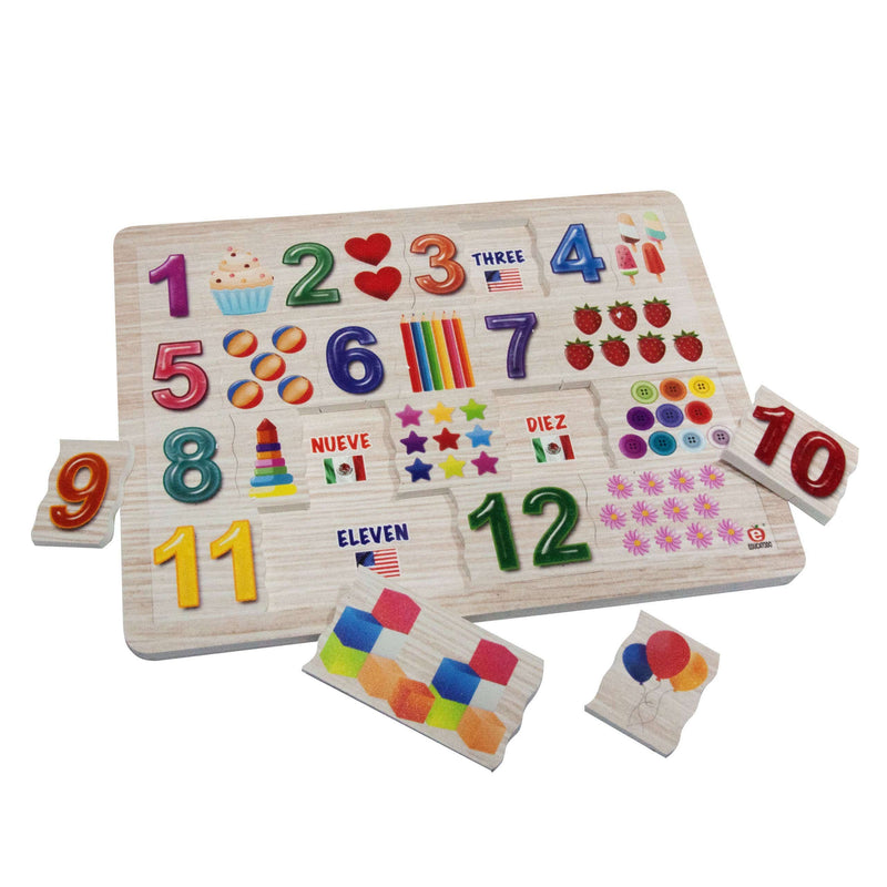 Rompecabezas del 1 al 12 - Educatodo material didáctico y juegos educativos - Educatodo