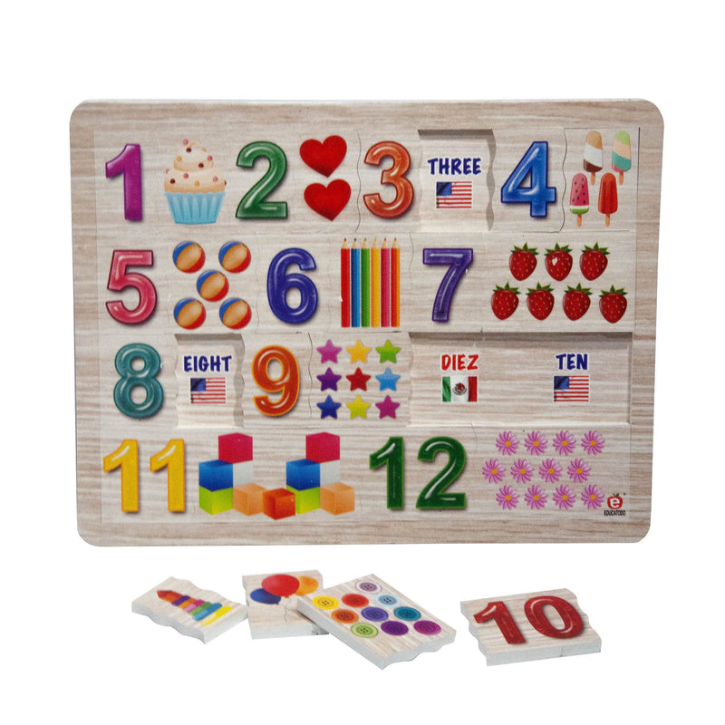 Rompecabezas del 1 al 12 - Educatodo material didáctico y juegos educativos - Educatodo