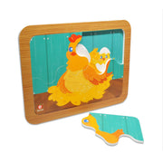 Rompecabezas Gallina con cría - Educatodo material didáctico y juegos educativos - Educatodo