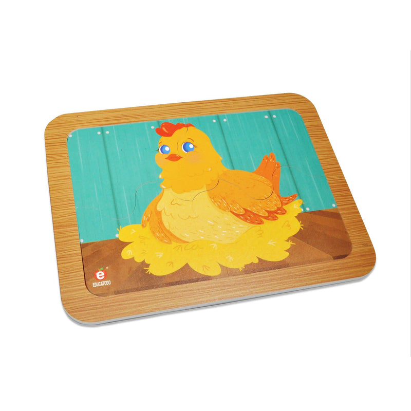 Rompecabezas Gallina con cría - Educatodo material didáctico y juegos educativos - Educatodo