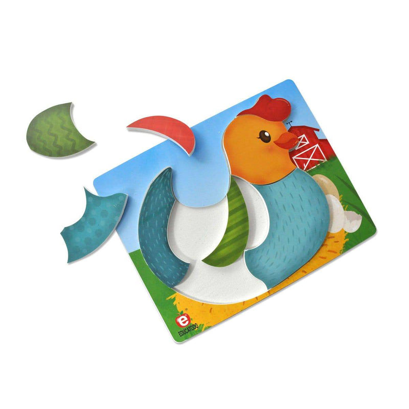 Rompecabezas La Gallina 21.5 x 17 cm - Educatodo material didáctico y juegos educativos - Educatodo