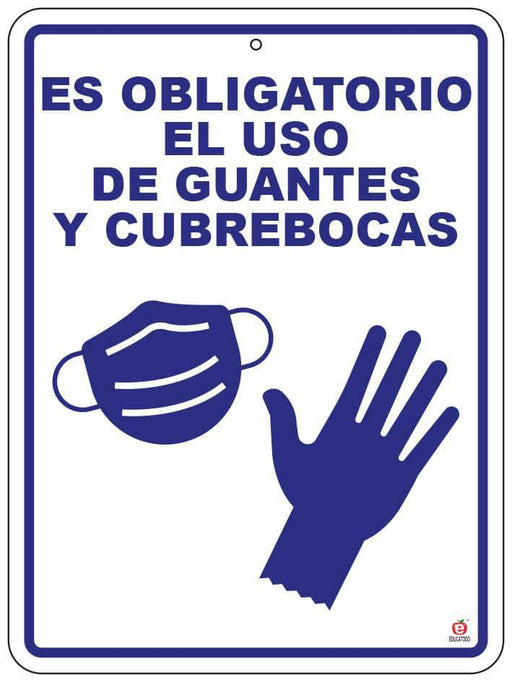 Señal es Obligatorio el uso de Guantes y Cubrebocas - Educatodo material didáctico y juegos educativos - Educatodo