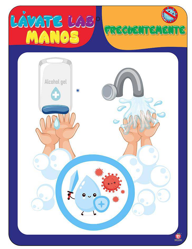 Señal Lávate Las Manos - Educatodo material didáctico y juegos educativos - Educatodo