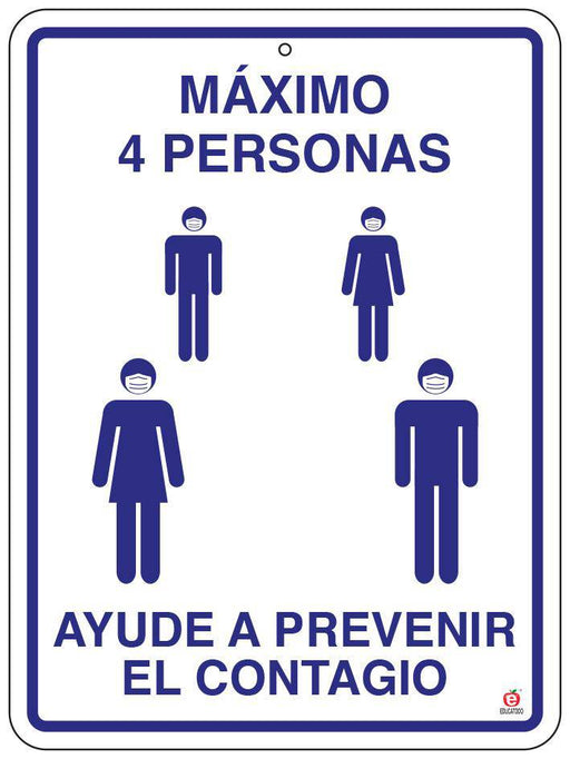 Señal Máximo 4 Personas - Educatodo material didáctico y juegos educativos - Educatodo