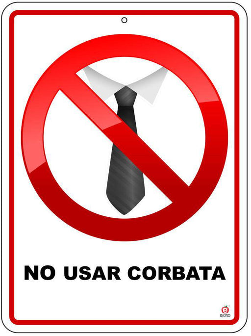 Señal No Usar Corbata - Educatodo material didáctico y juegos educativos - Educatodo