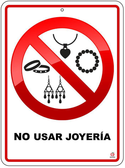 Señal No Usar Joyería - Educatodo material didáctico y juegos educativos - Educatodo
