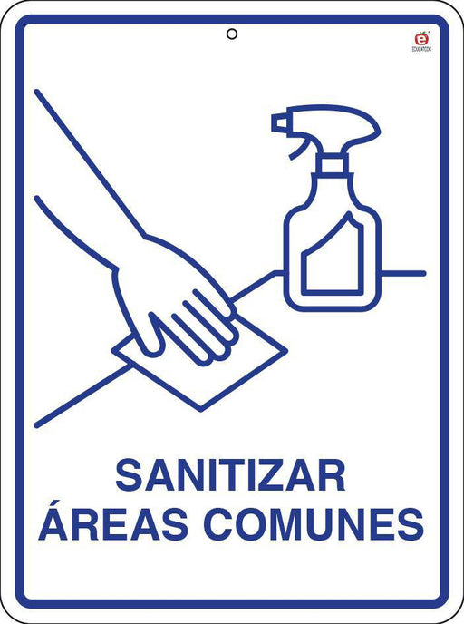Señal Sanitizar Áreas Comunes - Educatodo material didáctico y juegos educativos - Educatodo