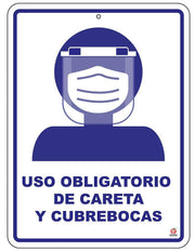 Señal uso Obligatorio de Careta y Cubrebocas - Educatodo material didáctico y juegos educativos - Educatodo