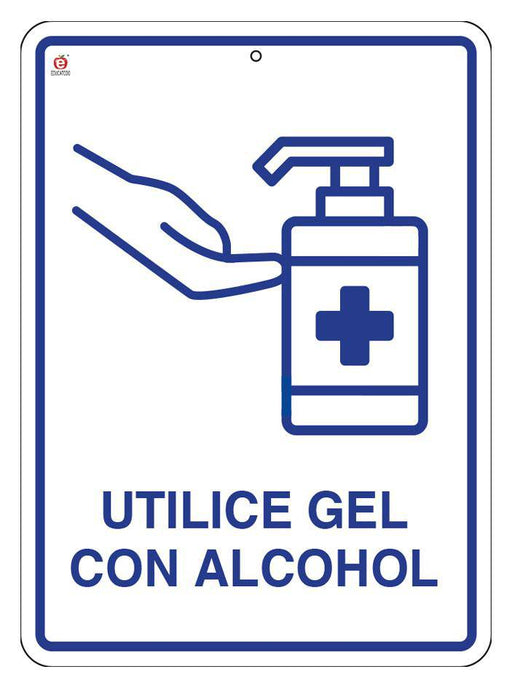 Señal Utilice Gel con Alcohol - Educatodo material didáctico y juegos educativos - Educatodo