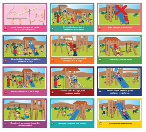 Paquete De Señales Juegos De Patio (Madera) - Educatodo material didáctico y juegos educativos - Educatodo