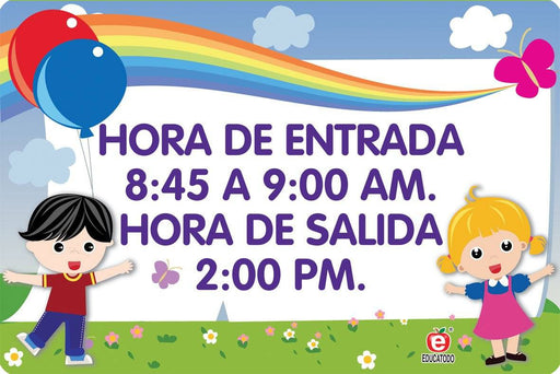 Señal Hora de Entrada - Educatodo material didáctico y juegos educativos - Educatodo