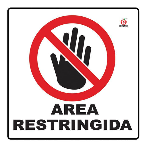 Señal Individual Área Restringida - Educatodo material didáctico y juegos educativos - Educatodo