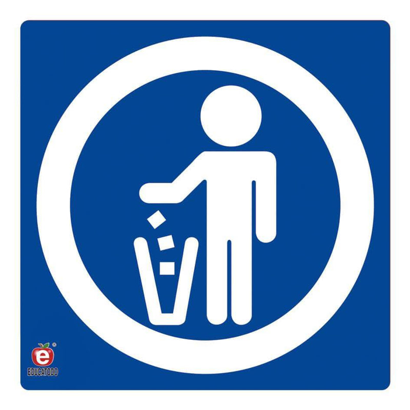 Señal Individual Deposite La Basura En Su Lugar - Educatodo material didáctico y juegos educativos - Educatodo