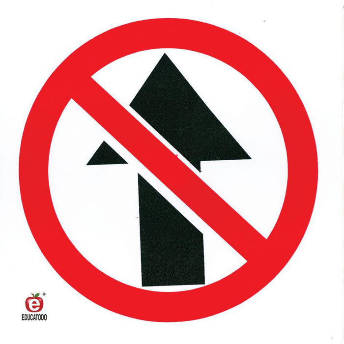 Señal Individual No Seguir De Frente - Educatodo material didáctico y juegos educativos - Educatodo