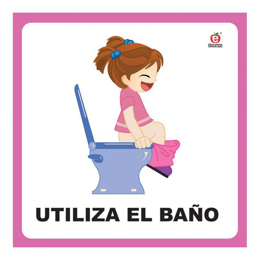 Señal Individual Utiliza El Baño Niña - Educatodo material didáctico y juegos educativos - Educatodo