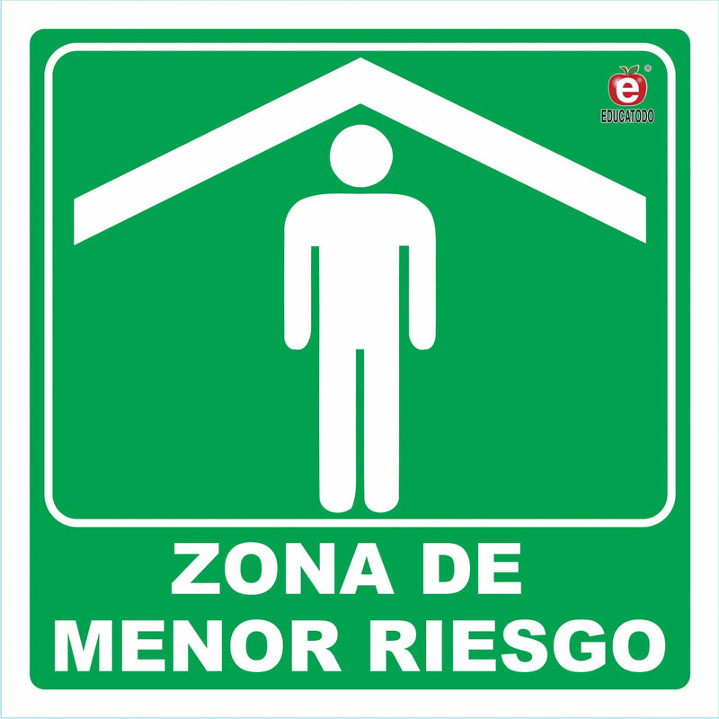 Señal Individual Zona De Menor Riesgo - Educatodo material didáctico y juegos educativos - Educatodo
