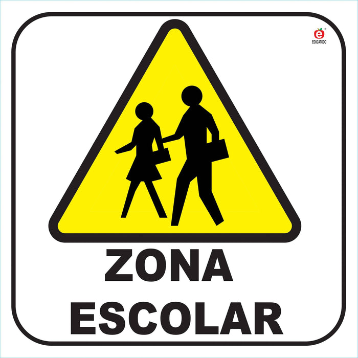 Señal Individual Zona Escolar - Educatodo material didáctico y juegos educativos - Educatodo
