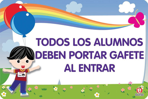 Señal Portar Gafete - Educatodo material didáctico y juegos educativos - Educatodo