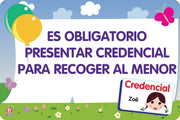 Señal Presentar Credencial - Educatodo material didáctico y juegos educativos - Educatodo