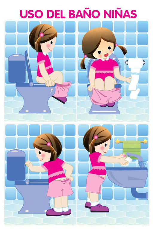 Señal Uso del Baño Niñas - Educatodo material didáctico y juegos educativos - Educatodo