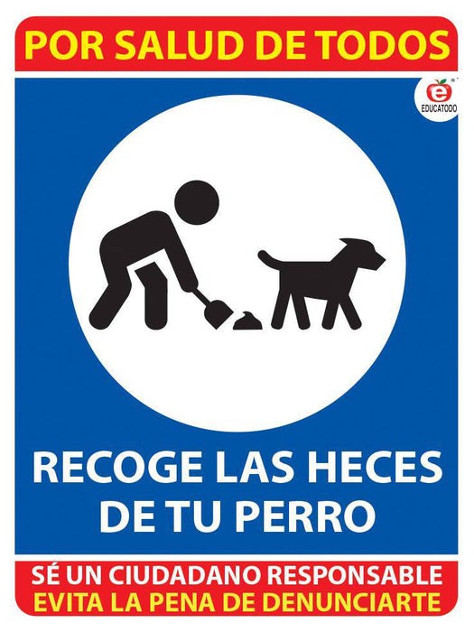 Señalamiento Recoge las Heces de tu Perro