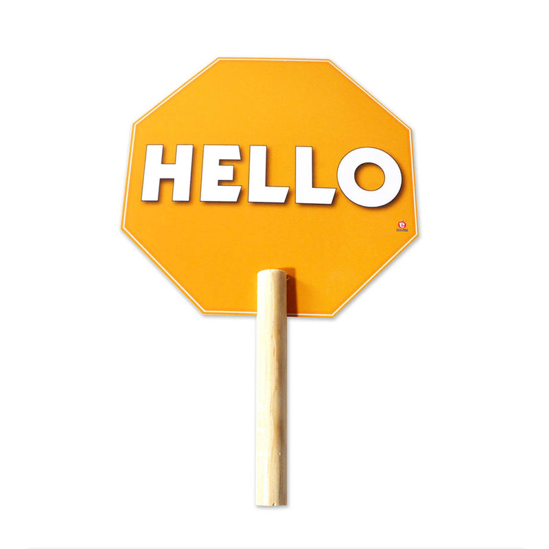 Sign Hello With Handle 30 x 19.5 cm - Educatodo material didáctico y juegos educativos - Educatodo