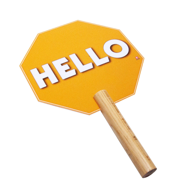 Sign Hello With Handle 30 x 19.5 cm - Educatodo material didáctico y juegos educativos - Educatodo