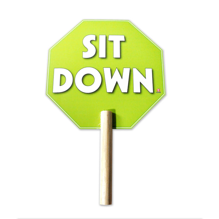 Sign Sit Down with Handle 30 x 19.5 cm - Educatodo material didáctico y juegos educativos - Educatodo