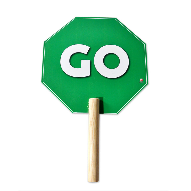 Sign Stop/Go With Handle 30 x 19.5 cm - Educatodo material didáctico y juegos educativos - Educatodo