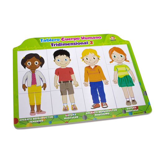 Tablero Cuerpo Humano Tridimensional 2 Nuevo Diseño - Educatodo material didáctico y juegos educativos - Educatodo