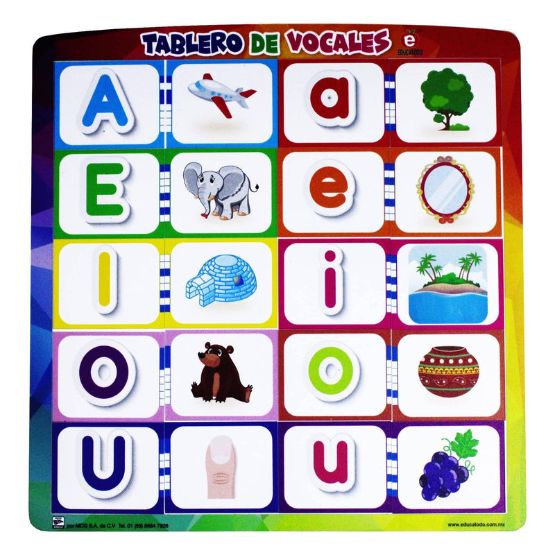 Tablero de Vocales - Educatodo material didáctico y juegos educativos - Educatodo