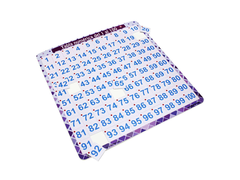 Tablero Tabla Numérica del 1 al 100 - Educatodo material didáctico y juegos educativos - Educatodo
