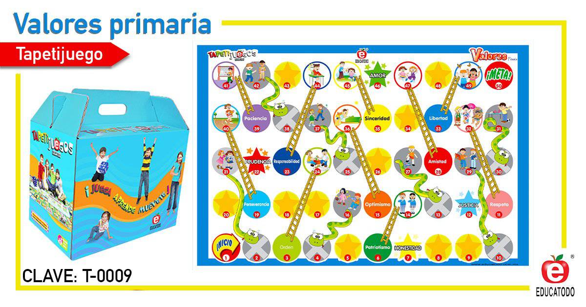 Tapetijuego Valores Primaria - Educatodo material didáctico y juegos educativos - Educatodo