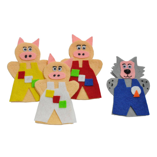 Juego de 4 Títeres Digitales Los Tres Cochinitos - Educatodo material didáctico y juegos educativos - Educatodo