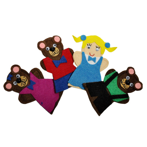 Juego de 4 Títeres Digitales Ricitos de Oro - Educatodo material didáctico y juegos educativos - Educatodo