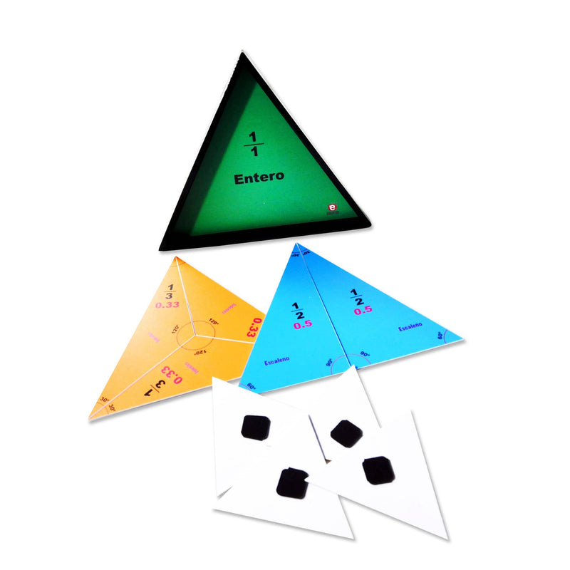 Triángulo de Fracciones Magnético - Educatodo material didáctico y juegos educativos - Educatodo