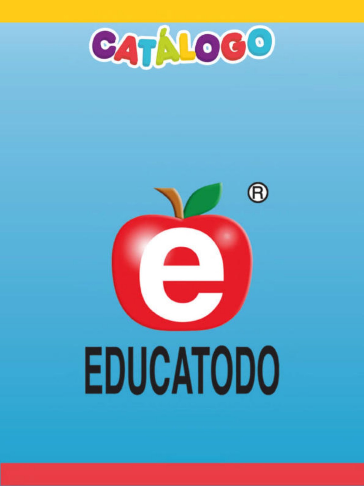 Portada del catálogo general de Educatodo, con fondo azul y logo de la marca.